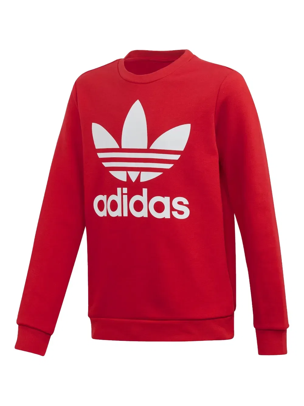 Толстовка с круглым вырезом и логотипом «Трехлистник» Adidas Kids, красный