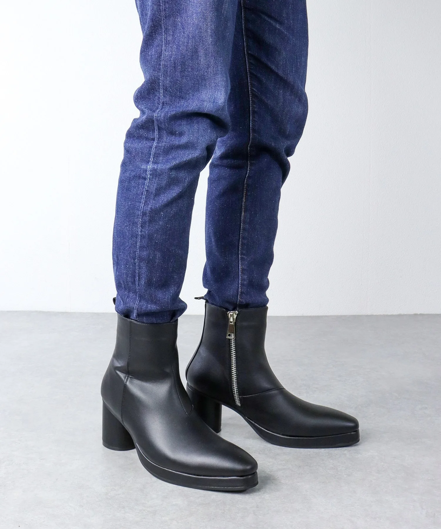 Мужские уличные ботинки на цилиндрическом каблуке 8 см, модель Storm Boots 6834 Lovehunter, black — фото 3