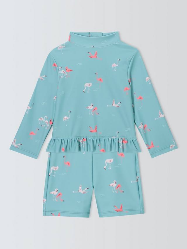 

Комплект из жилета и шорт baby flamingo rash John Lewis, зеленый