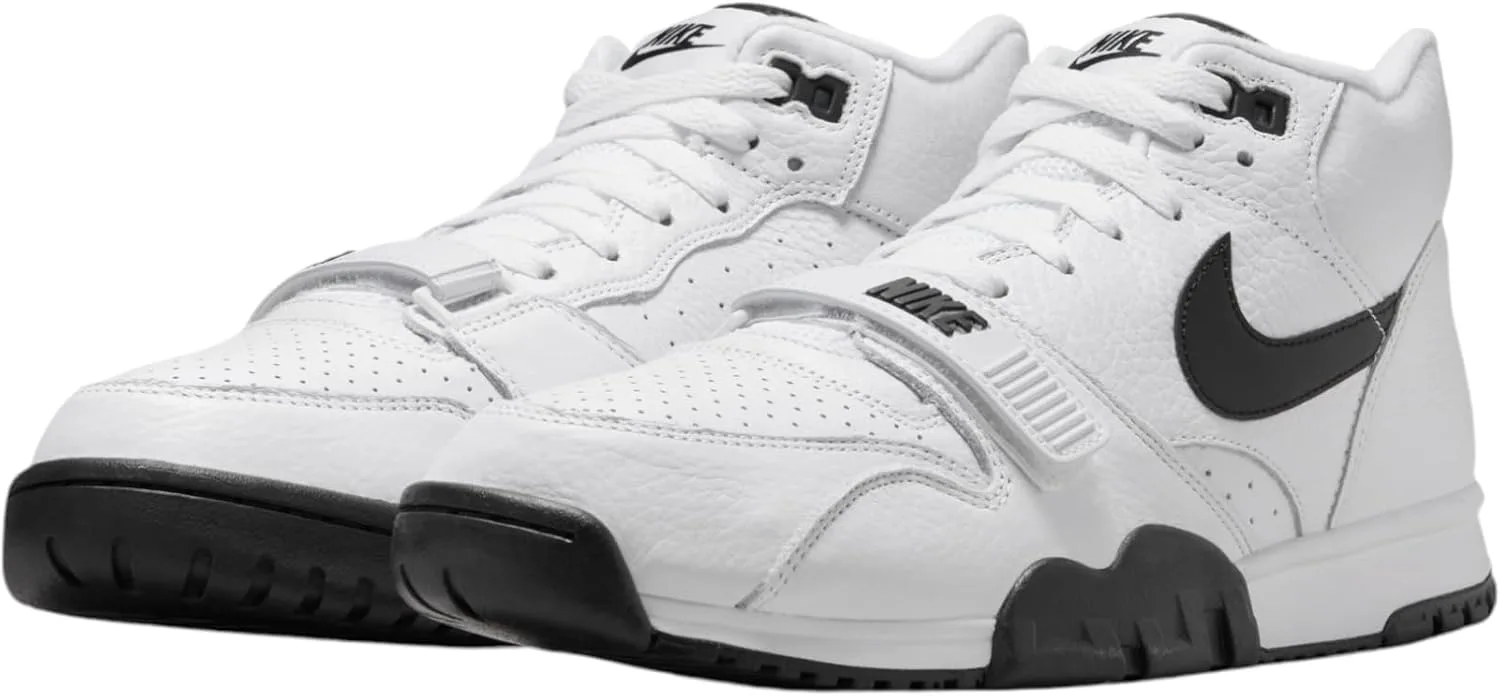 Мужские баскетбольные кроссовки Nike Air Trainer 1, белый/черный-средне-серый — фото 3