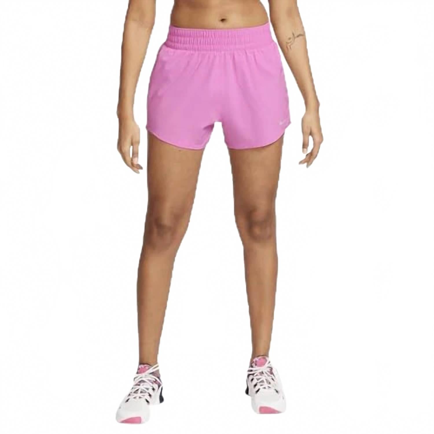 

Женские атлетические шорты One Dri-Fit 3" с подкладкой для бега в розовом цвете Nike