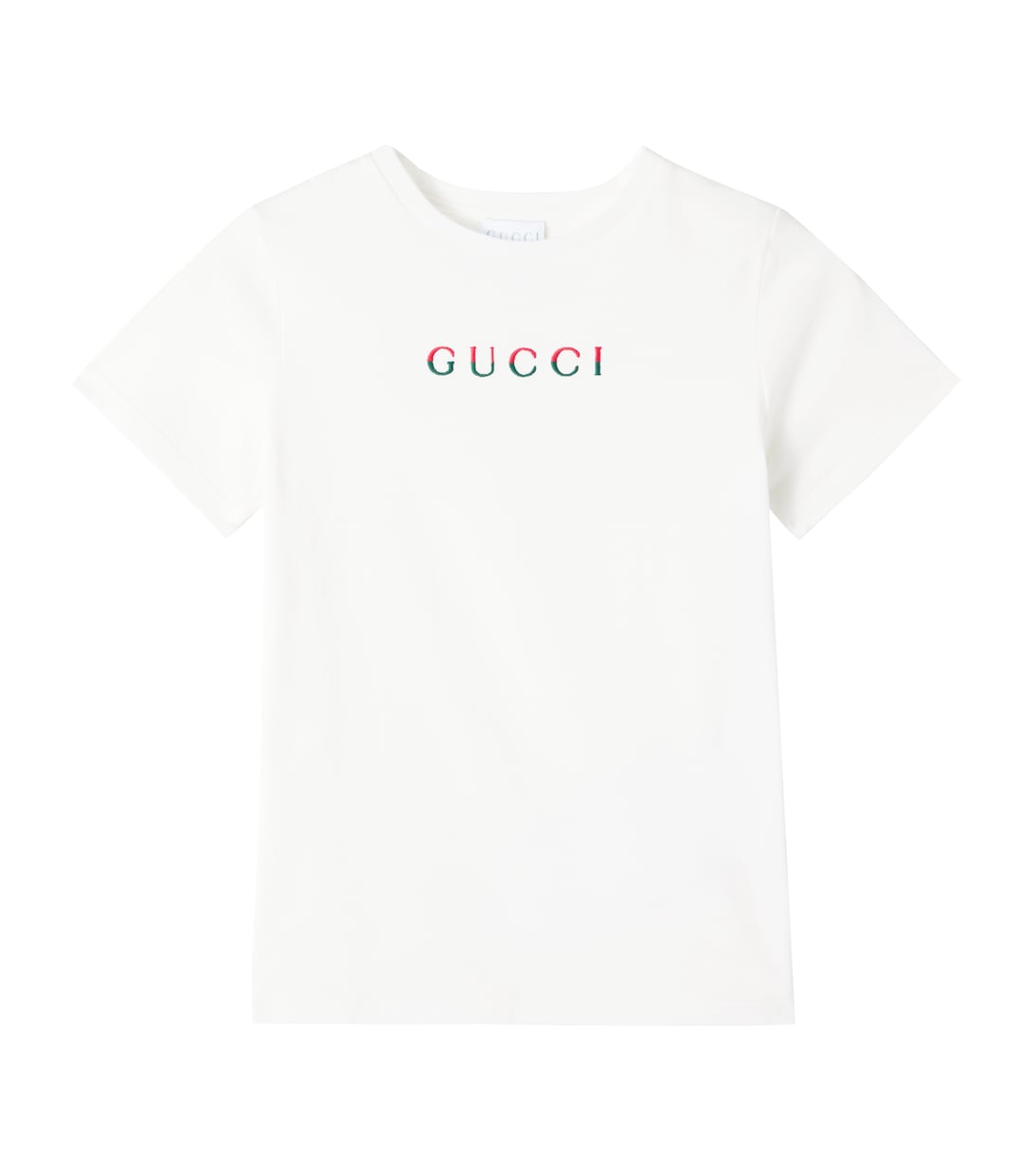 

Футболка из хлопкового джерси с логотипом Gucci Kids, New White/Mix