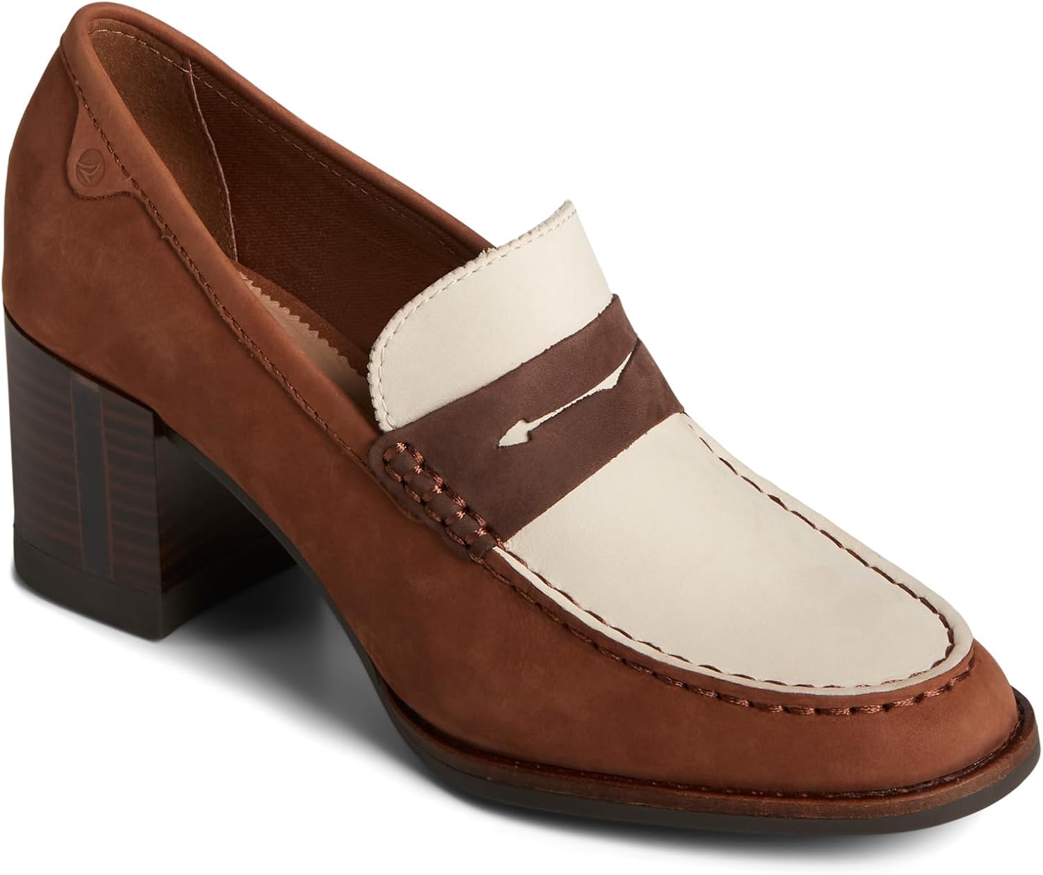 

Мужские туфли Sperry Seaport с каблуком и отделкой под пенни, коричневый/кремовый