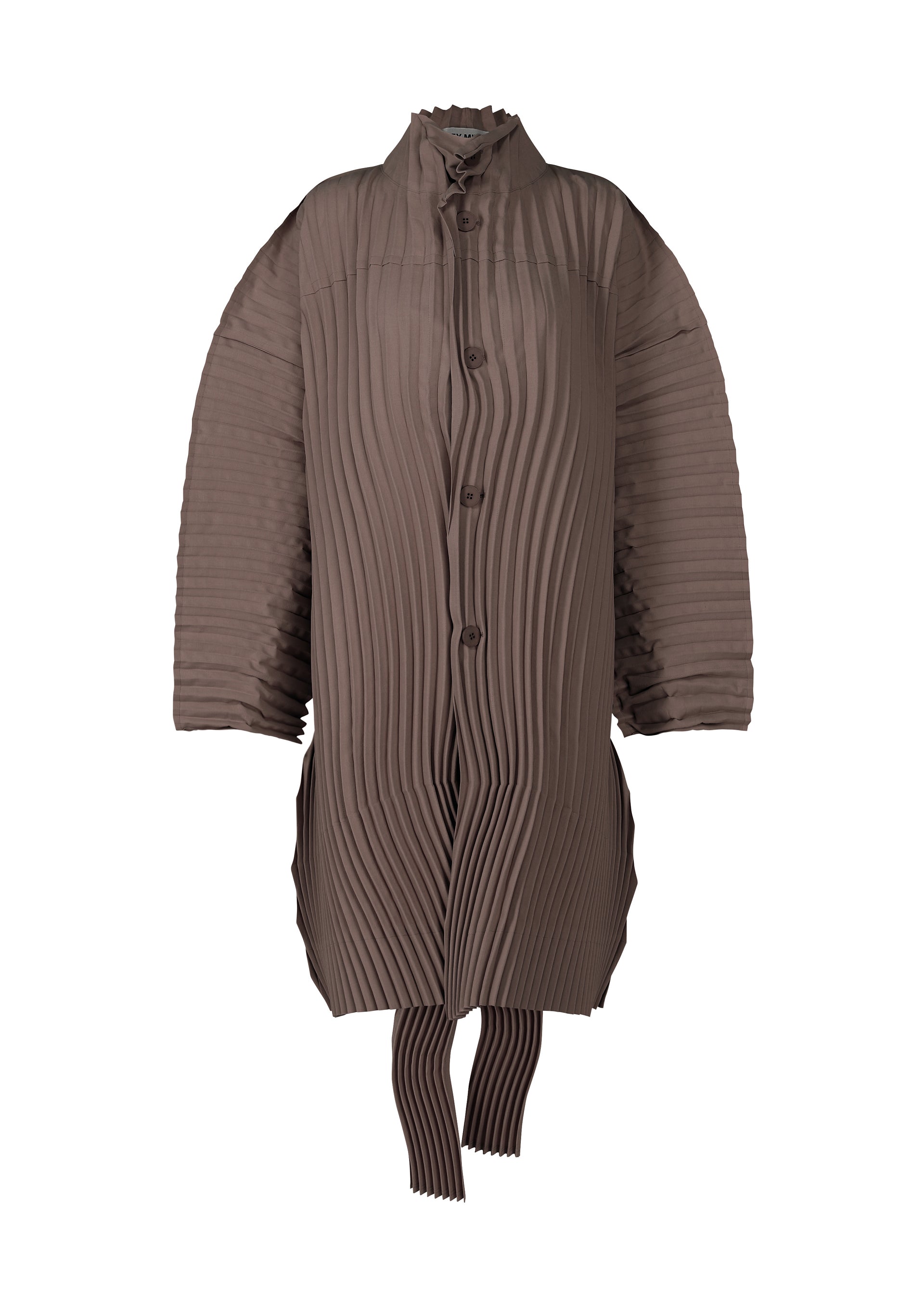 

Пальто wavering pleats Issey Miyake, коричневый