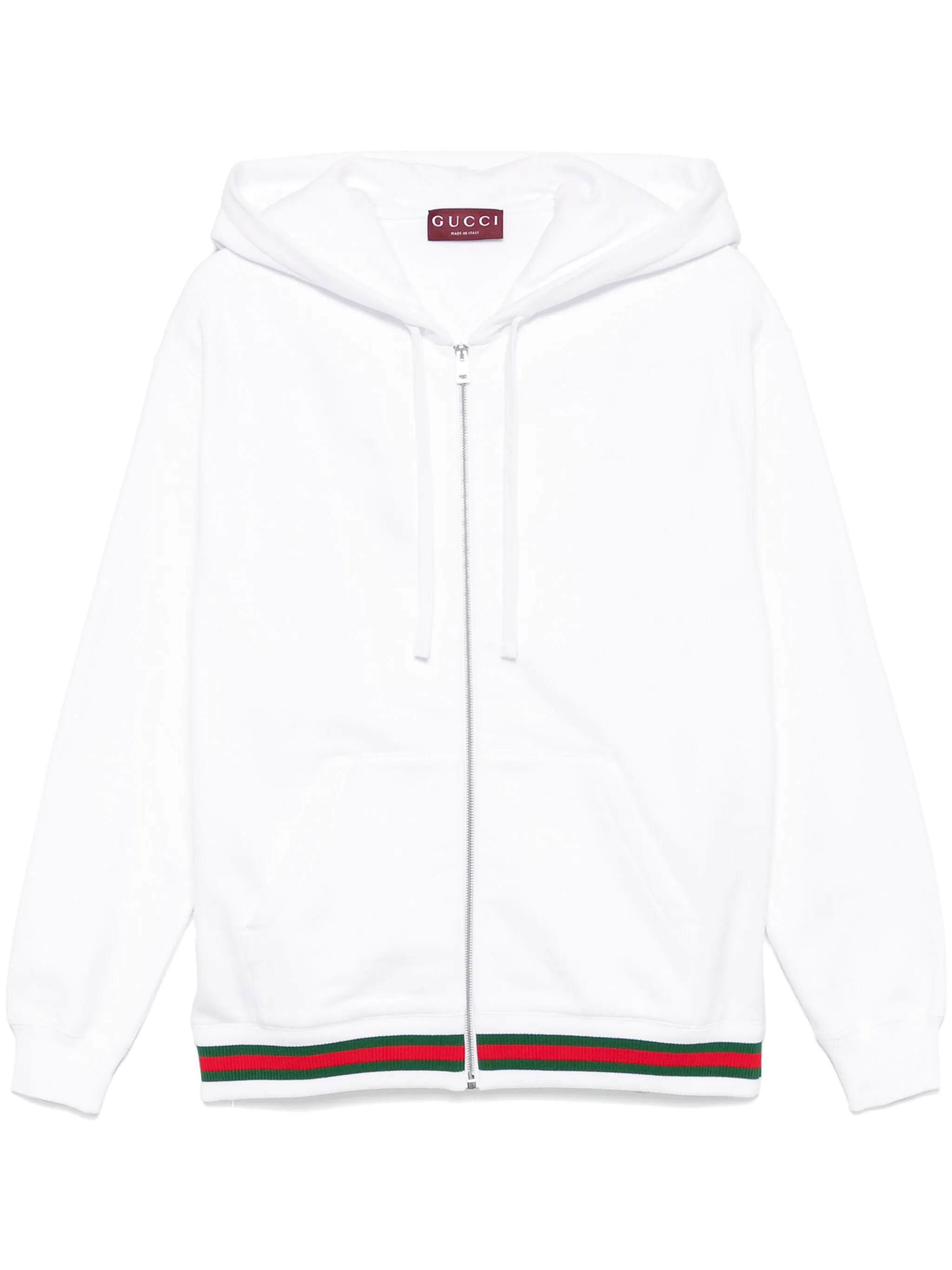 Худи с отделкой Web Gucci, белый