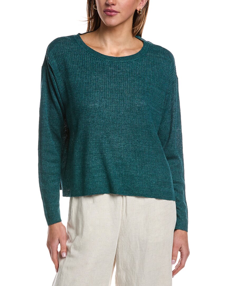 

EILEEN FISHER Круглый вырез пуловера, синий