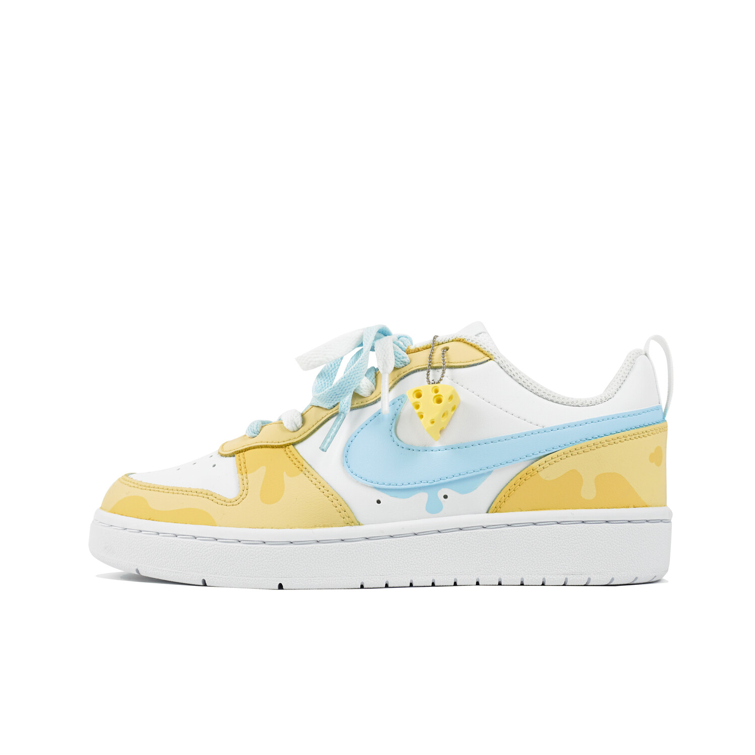 

Кроссовки Nike Court Borough Skateboard Shoes Women's Low-Top White Yellow/Blue
