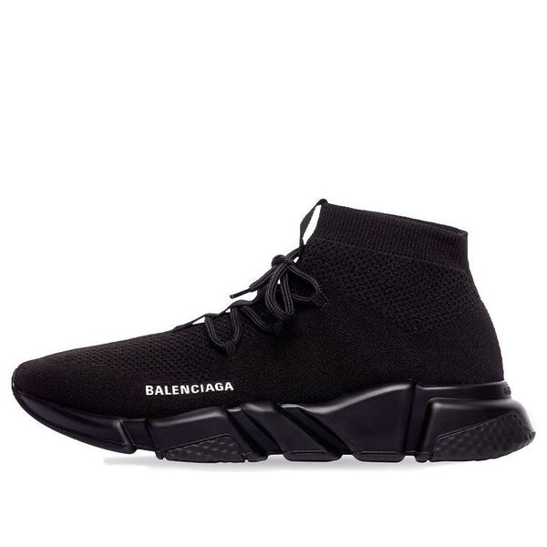 

Кроссовки speed lace up sneakers 'black recycled knit and black sole unit' Balenciaga, черный