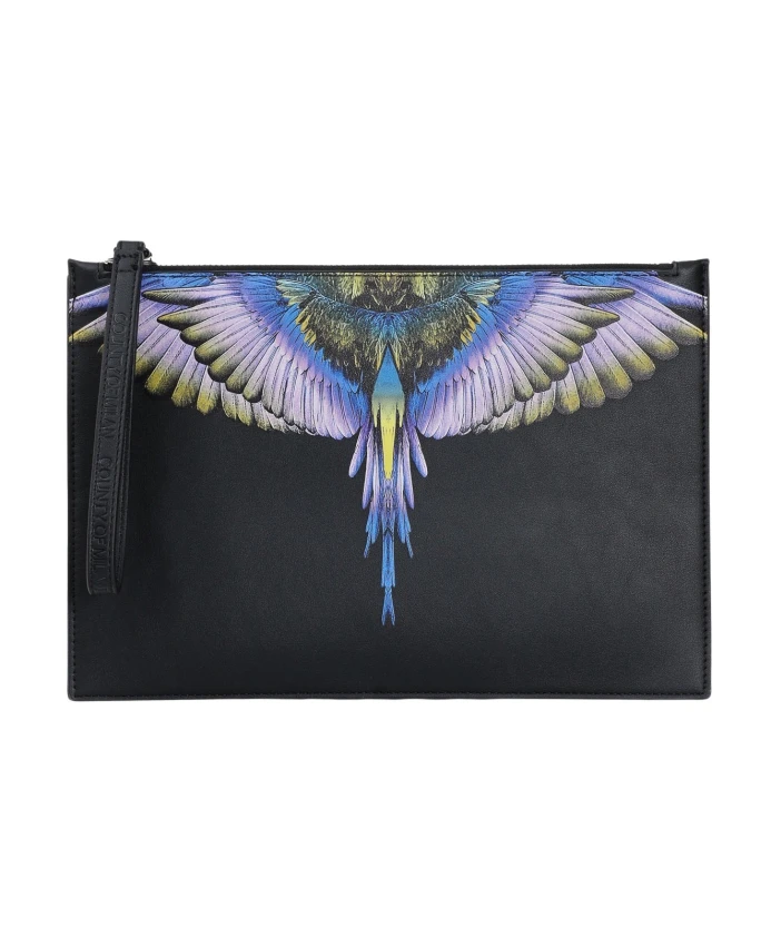 

Сумочка с разноцветными крыльями Marcelo Burlon, черный