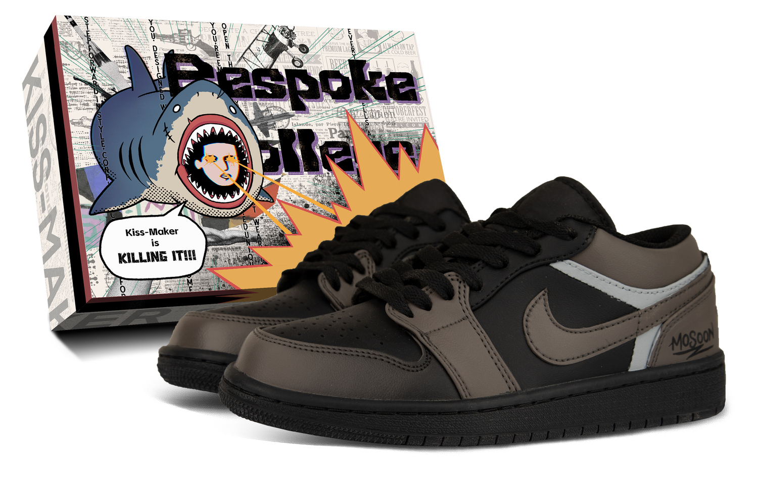 

Jordan Air 1 Cushioning Low top Vintage Basketball Shoes Unisex Brown