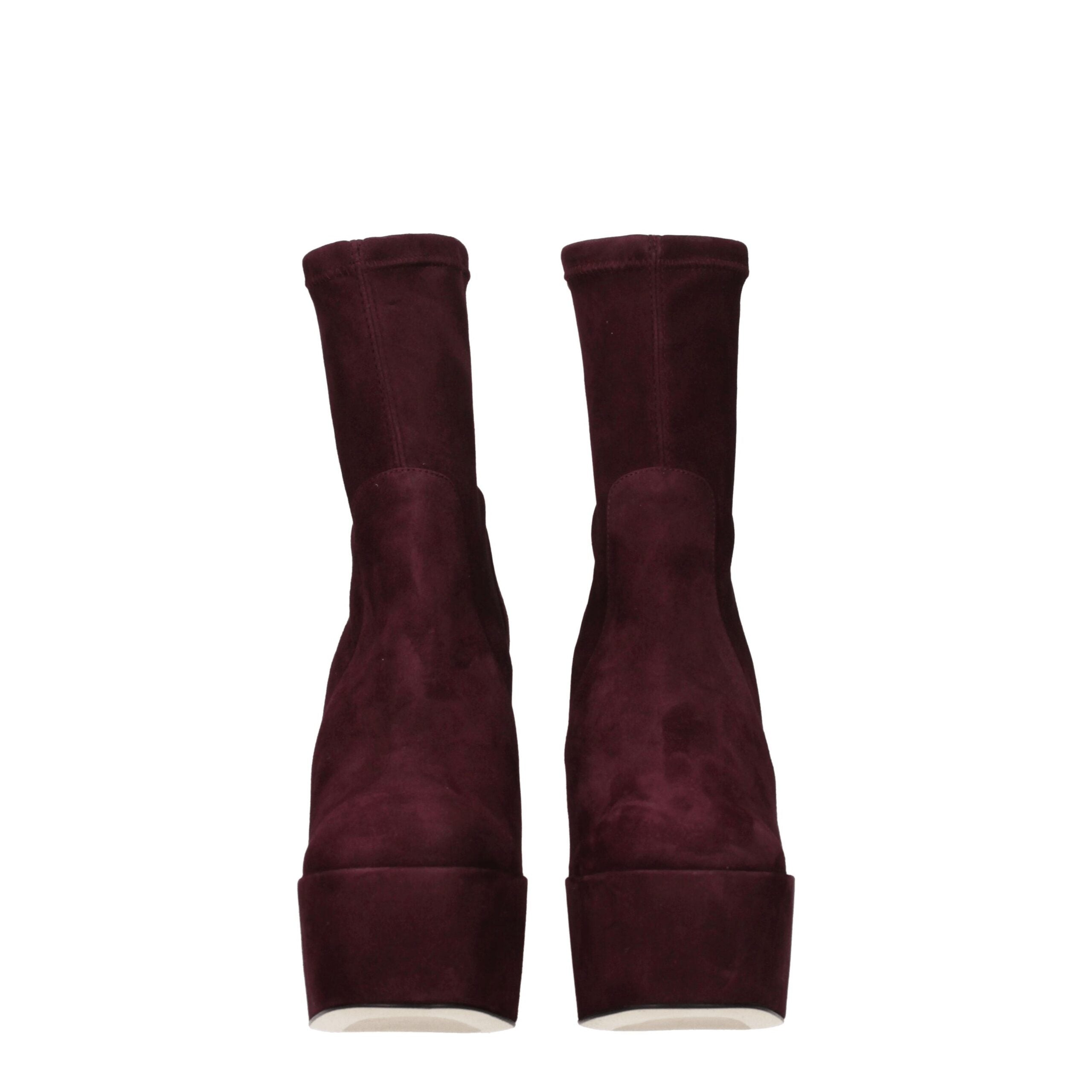 Женские кожаные ботильоны Stuart Weitzman, фиолетовый — фото 3