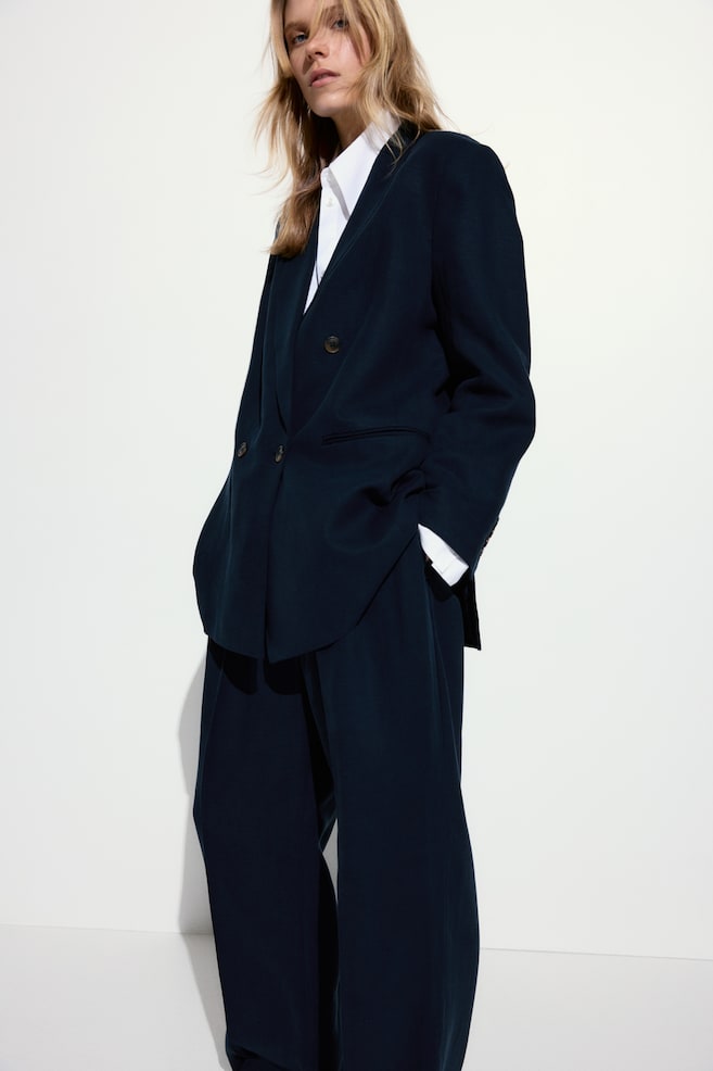 

Блейзер из льняной смеси H&M, синий