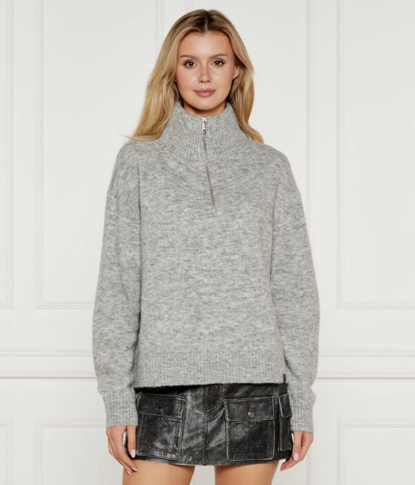 

Свитер Calvin Klein Jeans с полумолнией, серый