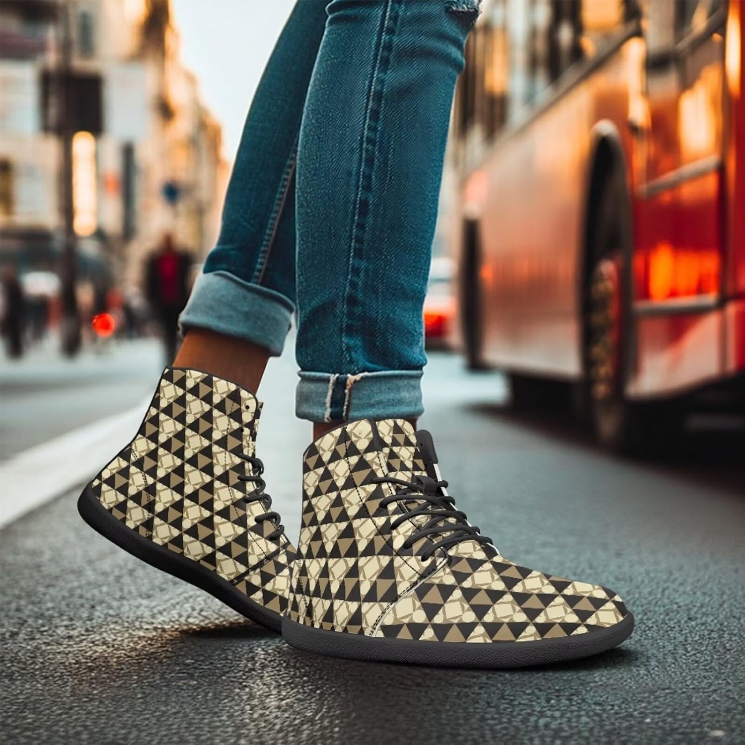 Кроссовки Binienty Fashion Barefoot Flat для мужчин и женщин, бежевый/угольный — фото 4