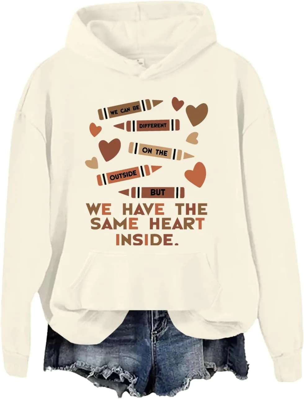 

Толстовка Black History Month We Can Be Different On The Outside But We Have The Same Heart Inside JWVEL