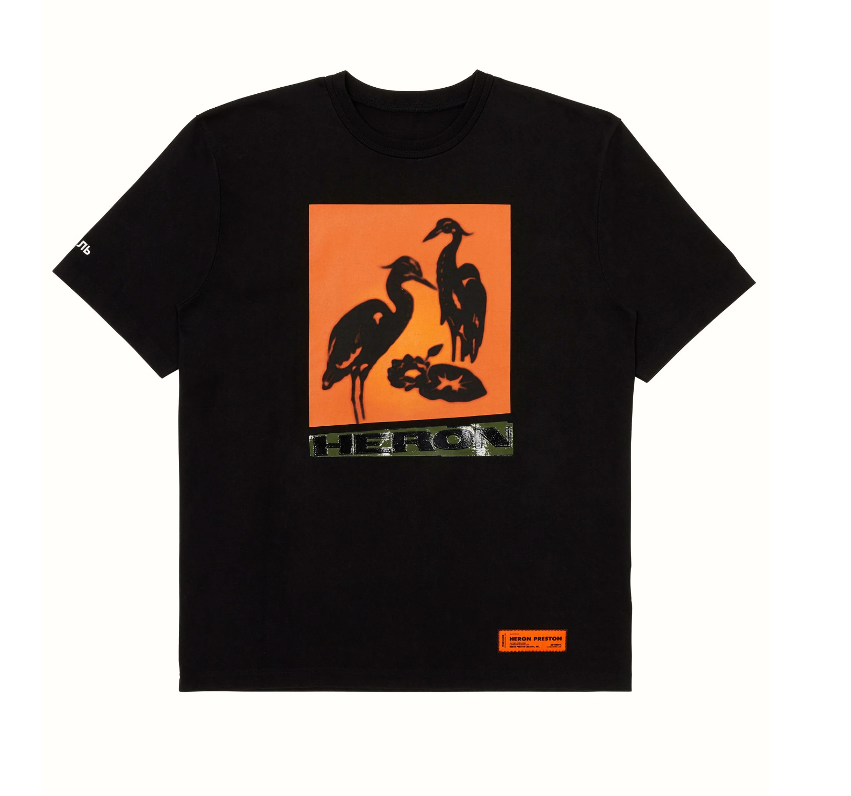 

Черная хлопковая мужская футболка Heron Preston