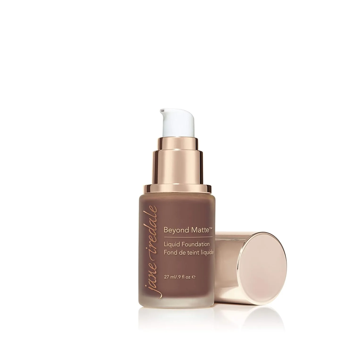 Jane Iredale Beyond Matte 3-в-1 Жидкая тональная основа. Легкое, наслаиваемое покрытие с полуматовым финишем. Веганский продукт, не тестируется на животных., M18 — фото 2