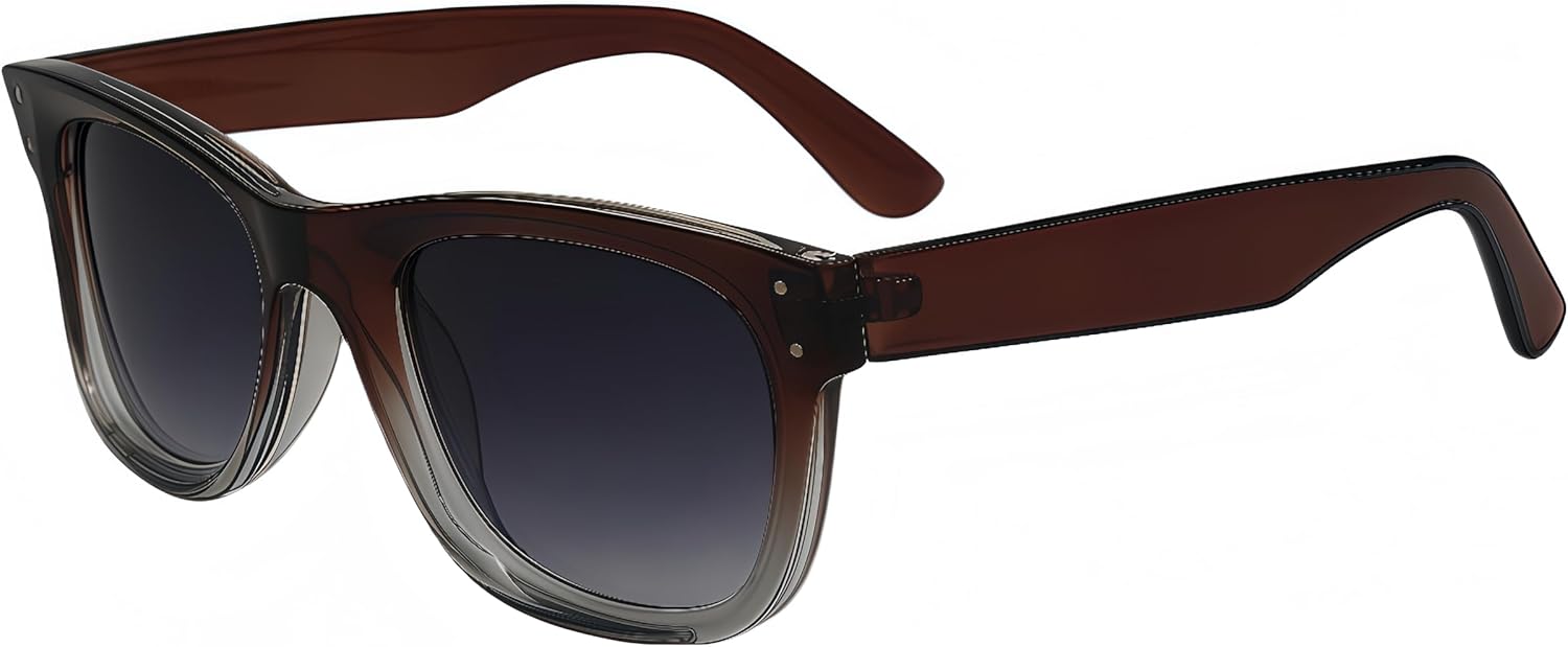 

Квадратные повседневные модные солнцезащитные очки для женщин, поликарбонатная оправа с защитой от УФ-излучения, градиентные фиолетовые линзы, стандартный размер Generic, Brt+get