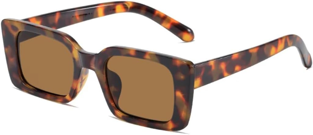 

Солнцезащитные очки с защитой UV400 | Маленькая оправа, линзы конфетного цвета | Для женщин и мужчин, для занятий спортом на открытом воздухе и вождения DSVIGF, Leopard Brown