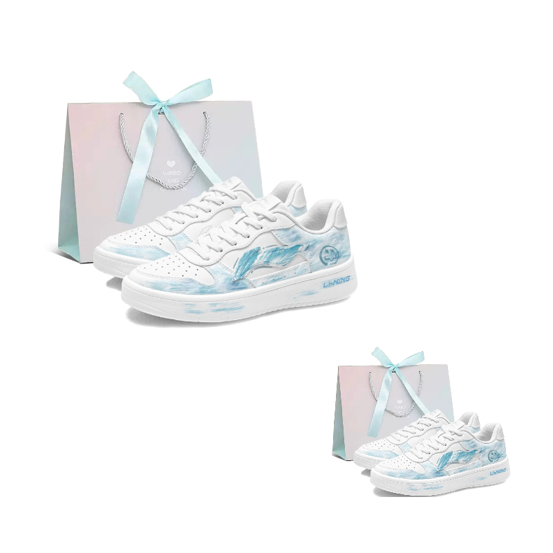 

LINING Понтонные лодки скейтборд обувь мужские низкие Teal/Blue/Sky Blue/White