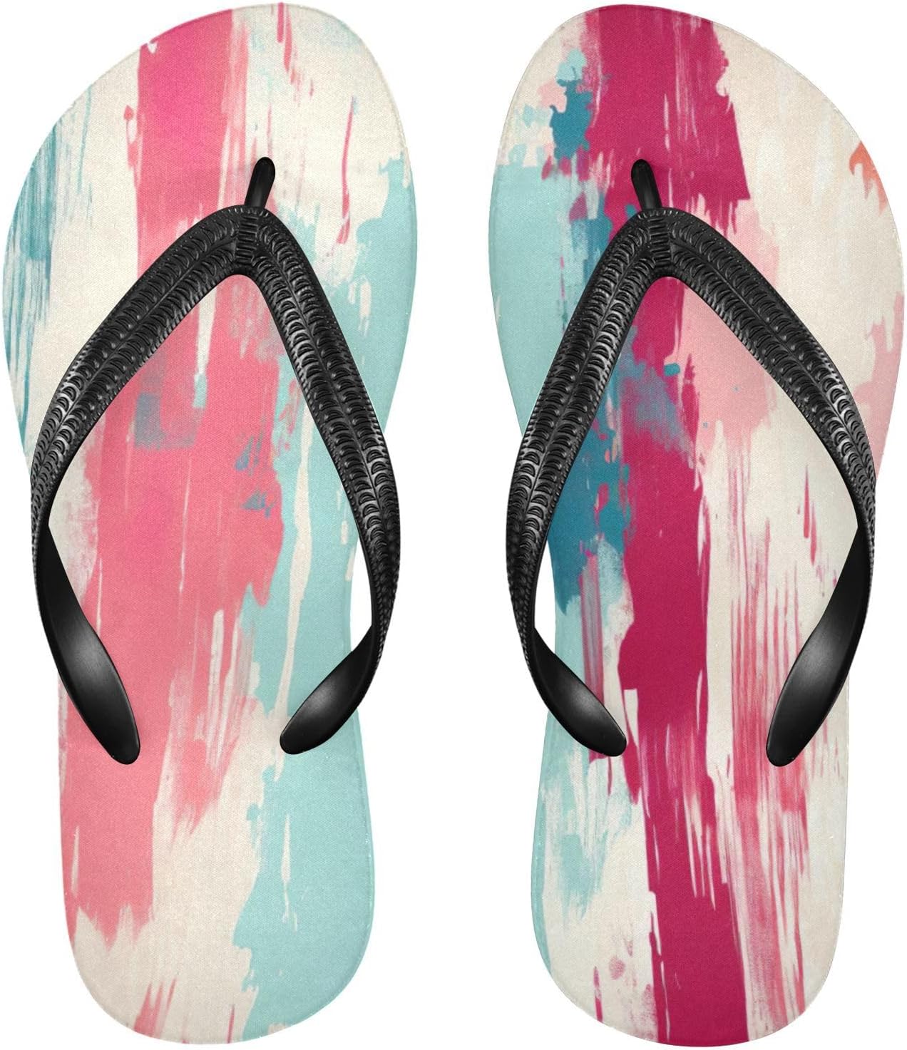 

Шлепанцы в радужную полоску, пляжные летние повседневные сандалии для женщин и мужчин, тапочки для душа, размер XS Kfbe, Rainbow