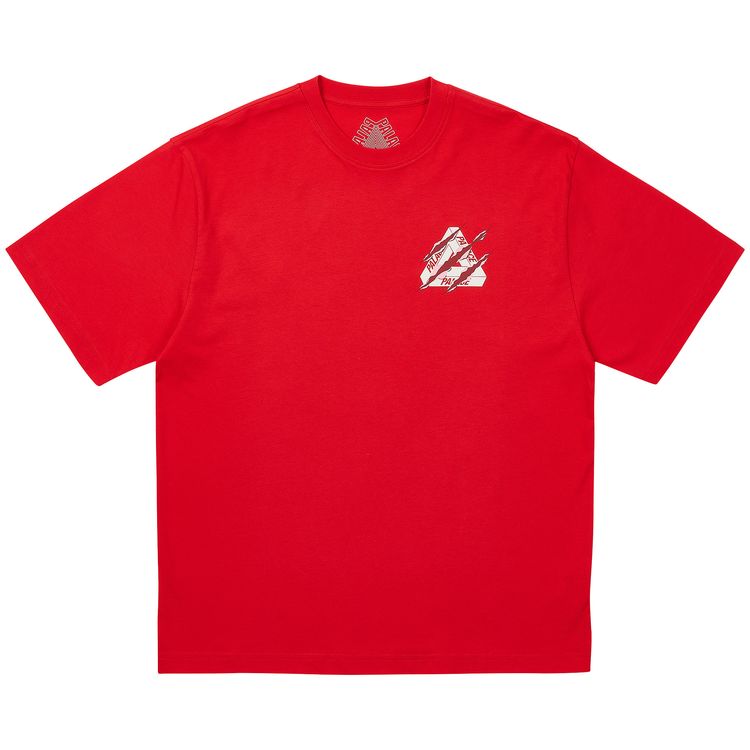 

Футболка Palace Ripped Tri T-Shirt 'Truest Red', красный
