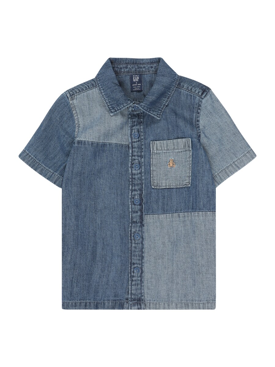 

Рубашка на пуговицах классического кроя GAP, цвет Blue denim/Dark blue