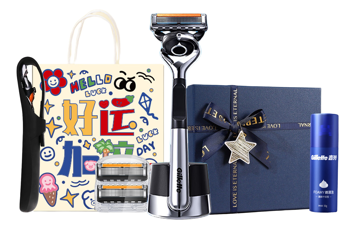 

Бритвенный станок Smooth Sailing Gravity Box Manual с пятью лезвиями, импортный, включает магнитную подставку, моется целиком Gillette