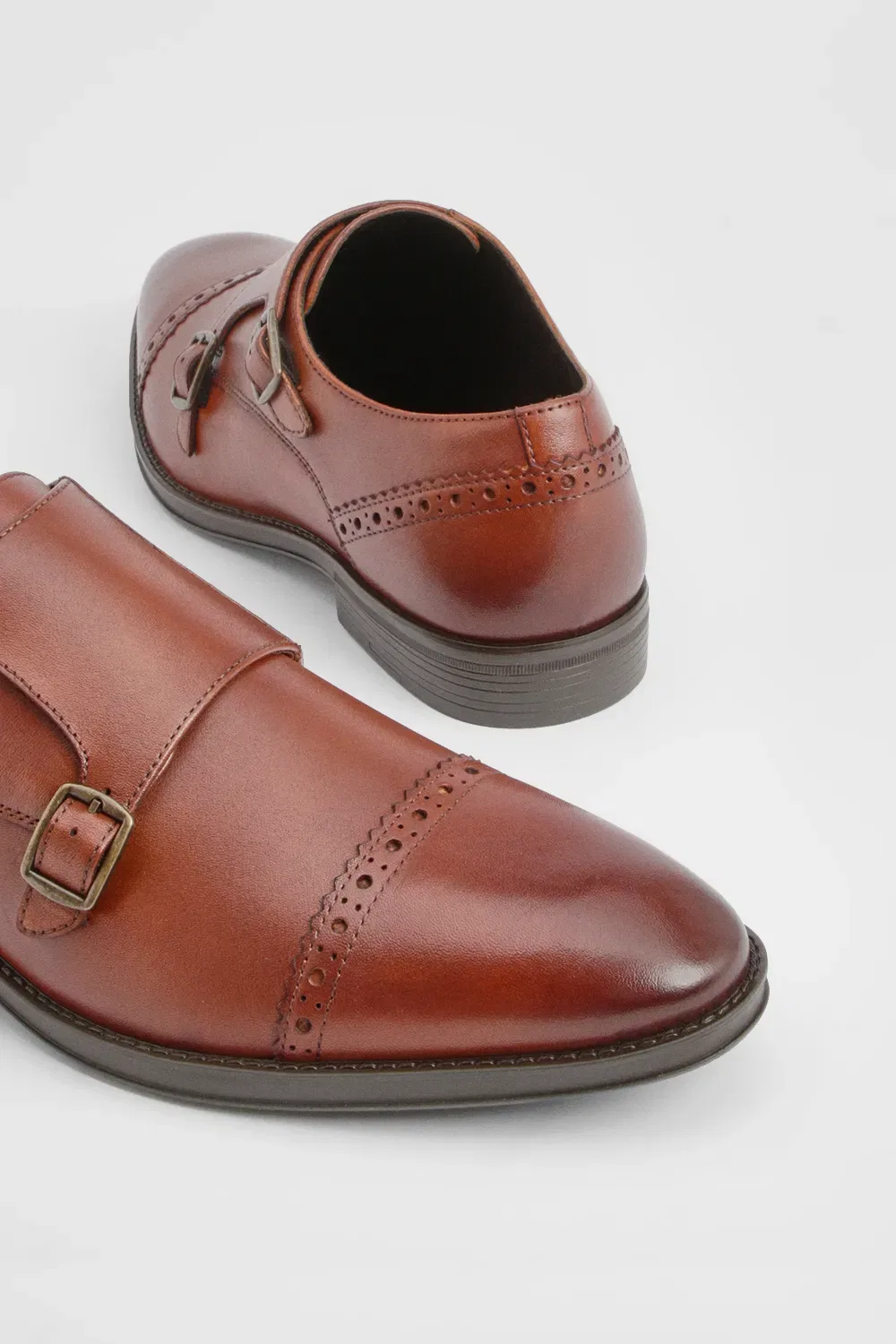 Туфли монахи Burton из натуральной кожи, бежевый — фото 3