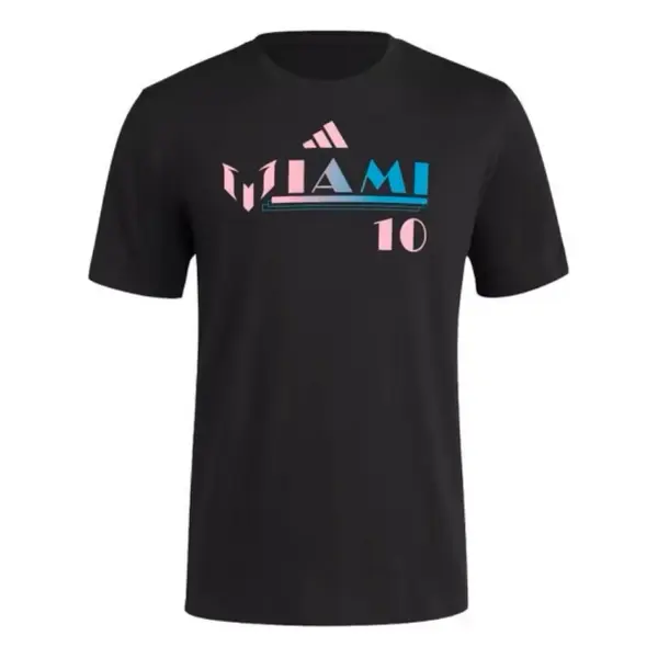 

Футболка 'm'iami graphic tee 'black' Adidas, черный