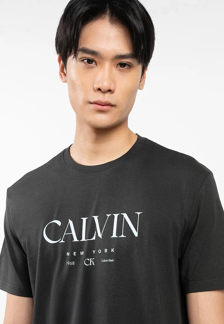Футболка с принтом, Calvin Klein Jeans, черный — фото 3