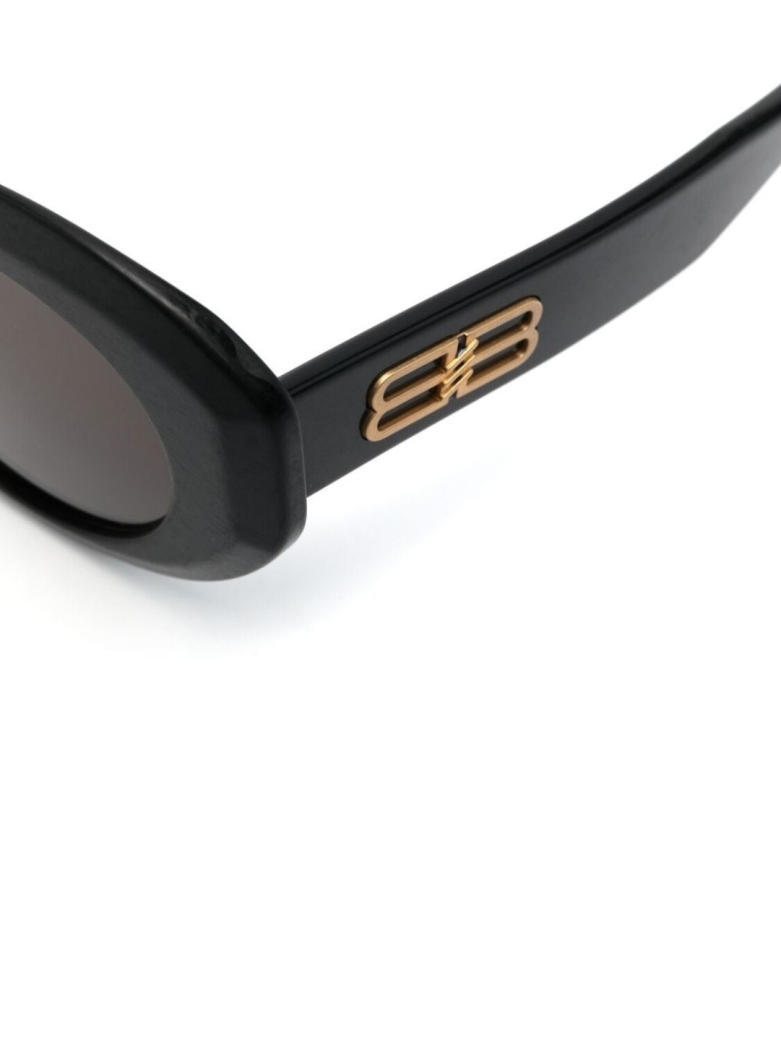 Balenciaga Eyewear солнцезащитные очки в круглой оправе с логотипом, черный — фото 3