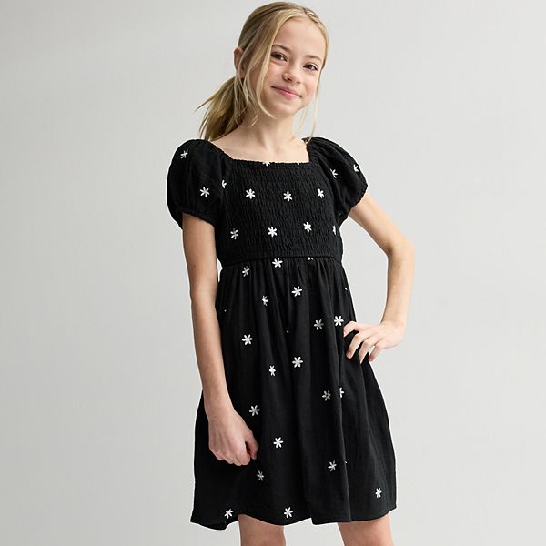 

Детское платье с коротким рукавом и цветочным принтом, размеры 7-16, Regular и Plus Speechless