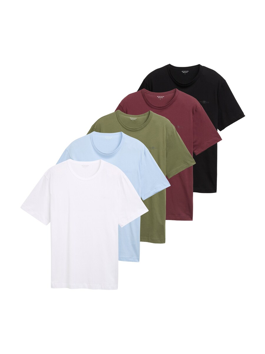 

Рубашка TOM TAILOR, цвет Light blue/Olive/Ruby red/Black/White