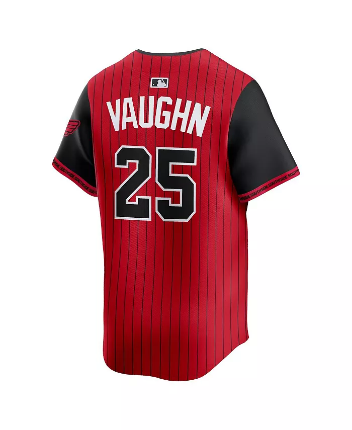 Мужская майка игрока Andrew Vaughn Red/Black Chicago White Sox 2025 City Connect Limited Nike — фото 3