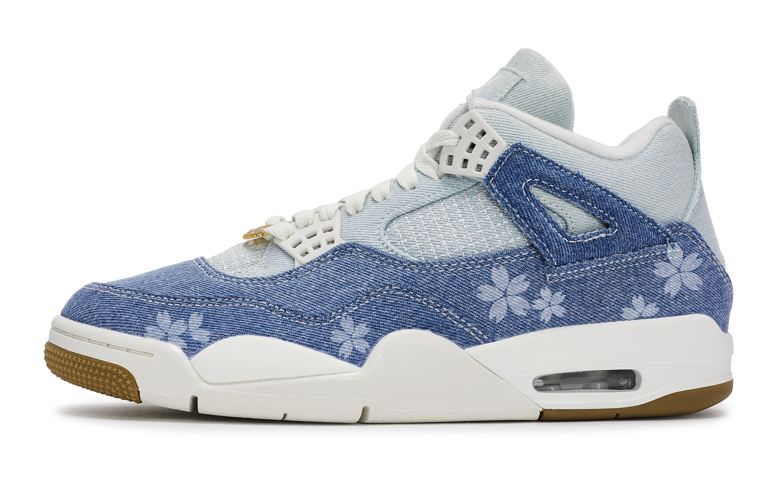 

Air 4 811, крашеные цветы сакуры, мид-топ винтажные баскетбольные кроссовки Unisex Jordan, белый/синий