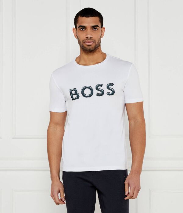 

Футболка мужская Boss Green хлопковая с логотипом, белый