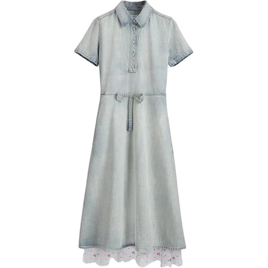Платье женское с коротким рукавом SS26 DIOR, Light Blue