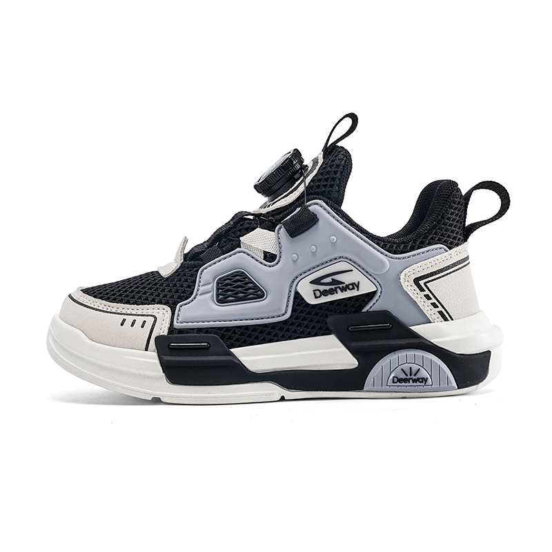 

Детские кроссовки для бега, противоскользящие, с амортизацией, устойчивые к истиранию, дышащие DEERWAY, черный
