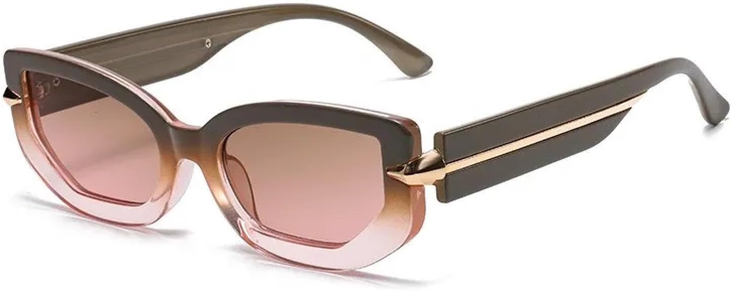 

Модные солнцезащитные очки с градиентным переходом цвета для мужчин и женщин, ретро-стиль, минималистичный дизайн, защита от УФ-излучения UV400 (унисекс) TVTBBVV, Gray Pink