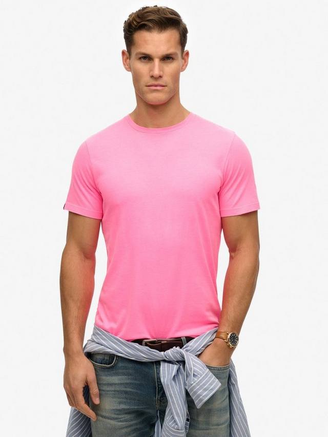 

Классическая незаменимая футболка Superdry, цвет Washed Fluro Pink