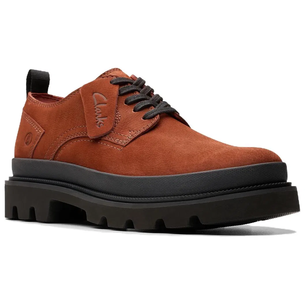Clarks Badell Lace Casual Shoes Men's Chestnut — фото 4