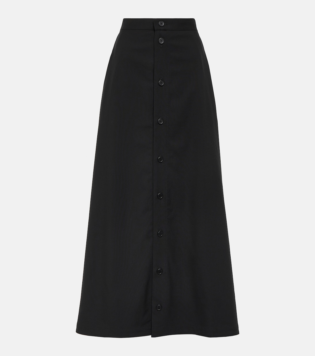 

Шерстяная юбка макси Balenciaga, черный