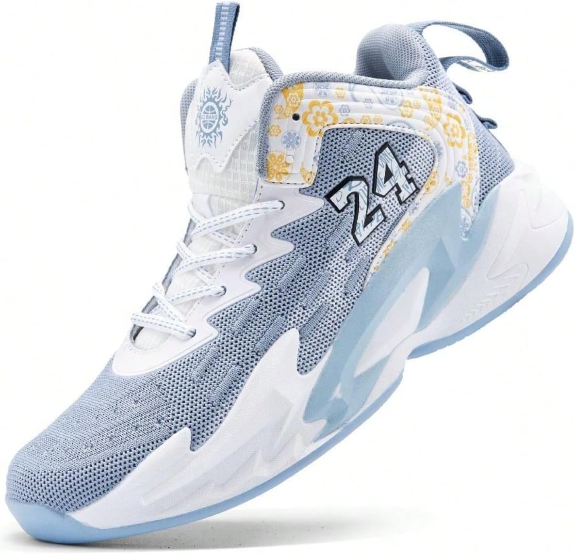 

Кроссовки для баскетбола 24 для мужчин, легкие, дышащие, для улицы, с нескользящей подошвой, модные высокие спортивные туфли для стритбола, площадки и тренажерного зала Ctkvbmeoi, серый