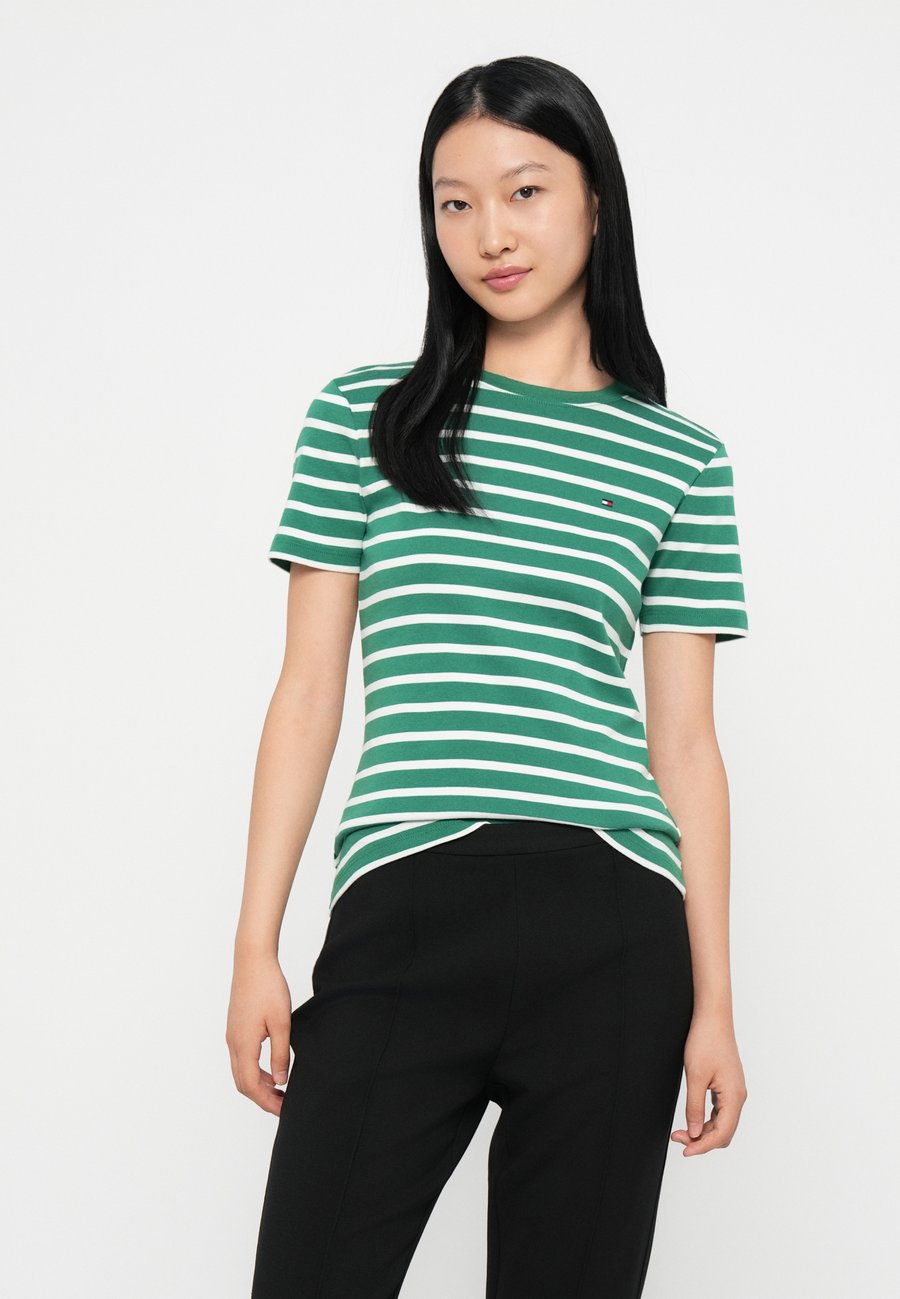 Футболка Tommy Hilfiger SLIM CODY, Nouveau Green/Ecru/White — фото 4