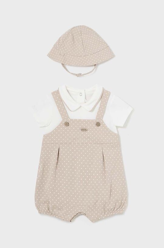 

Хлопковый детский комбинезон Mayoral Newborn, бежевый