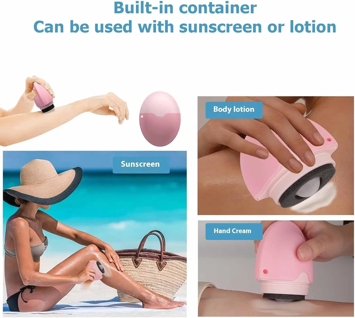 Солнцезащитный аппликатор Portable Sunscreen Applicator, зеленый, 55 мл — фото 4
