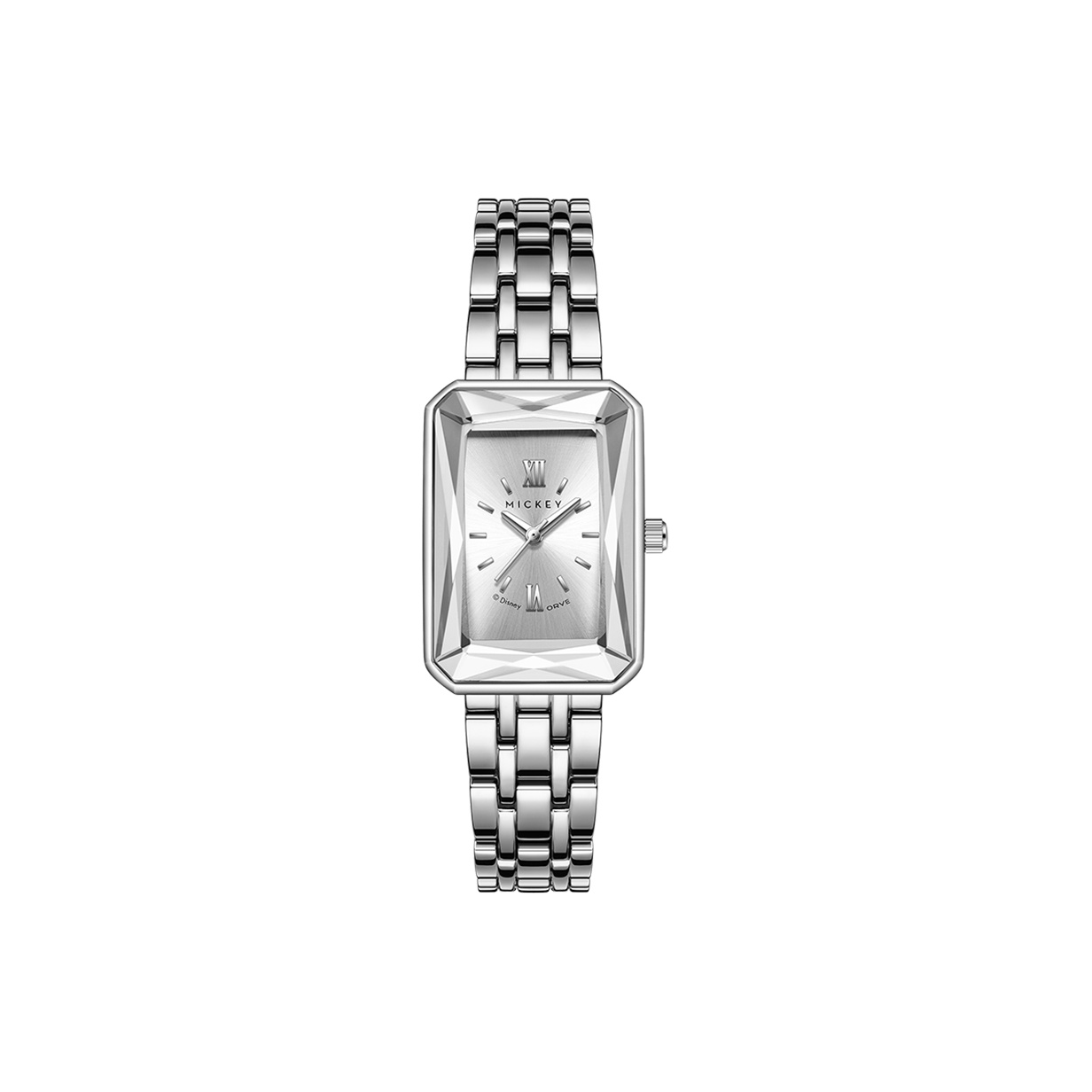 

Disney Часы Small Rock Sugar Collection Quartz Movement Alloy Strap Watch Women's Watch Silver Dial, Moon White