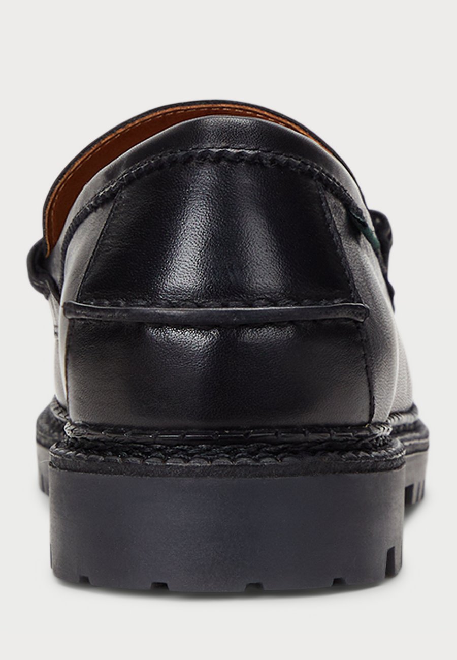 Лоферы Polo Ralph Lauren JETT LUG-SOLE LEATHER PENNY LOAFER, Black — фото 3