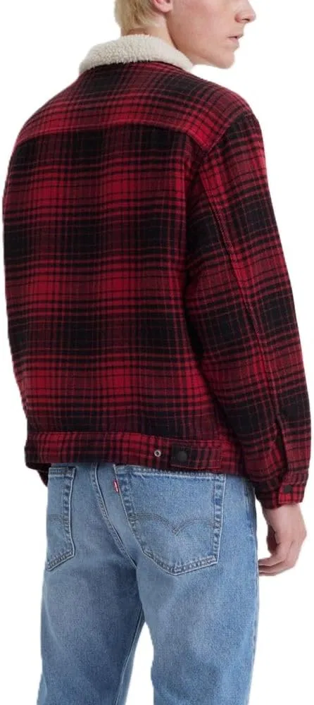 Куртка легкая джинсовая Levi's, Harvey Plaid Rhythmic Red — фото 2